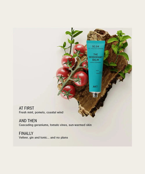 AKT SC.04 Halcyon Summers scent notes: mint, pomelo, geranium, tomato vine, vetiver