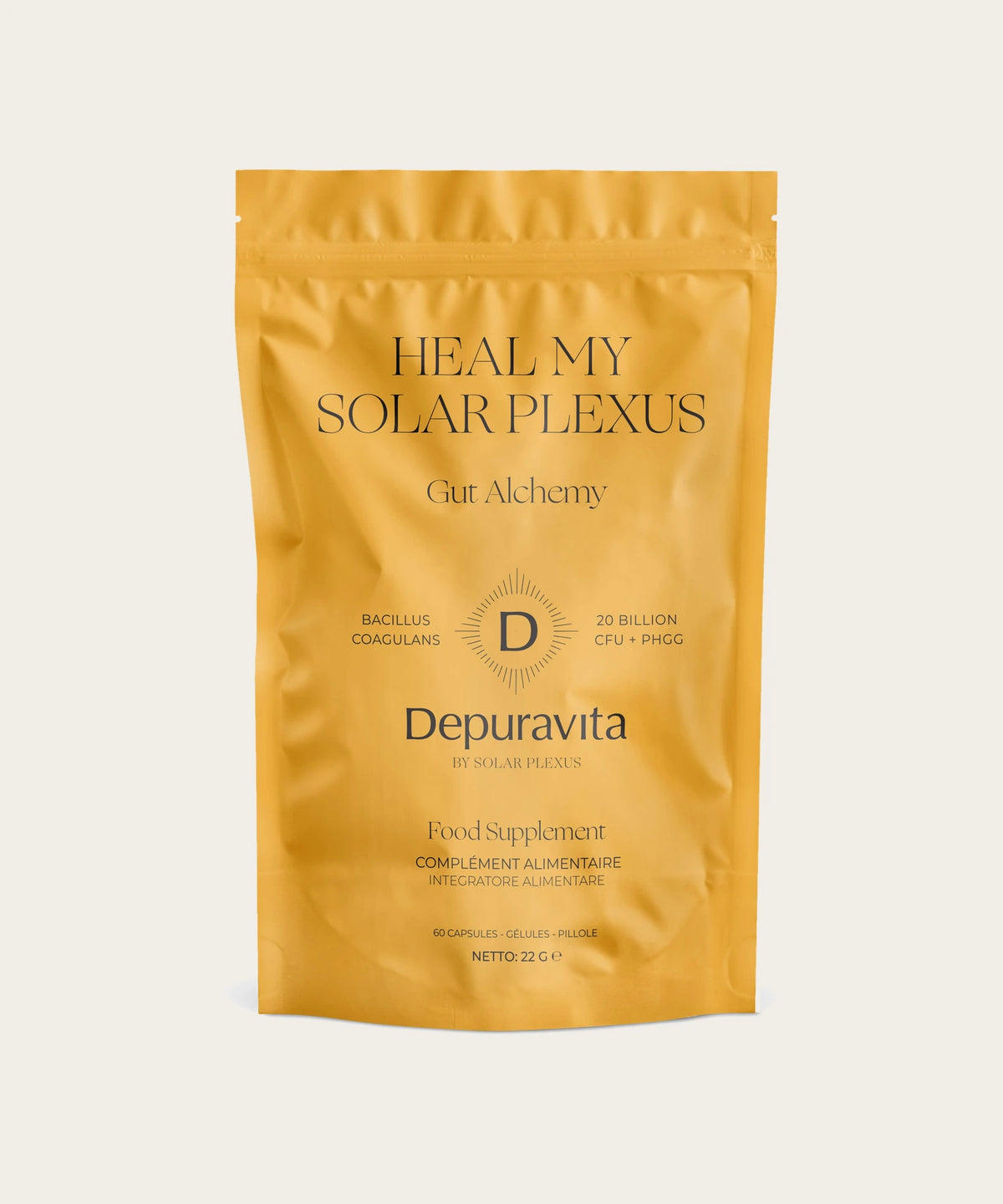 DEPURAVITA Heal My Solar Plexus, probiotic and prebiotic capsules