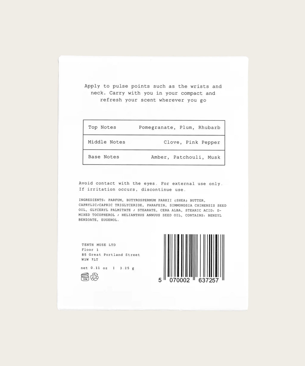 TENTH MUSE Solid Perfume Balm Refill - Italian Summer