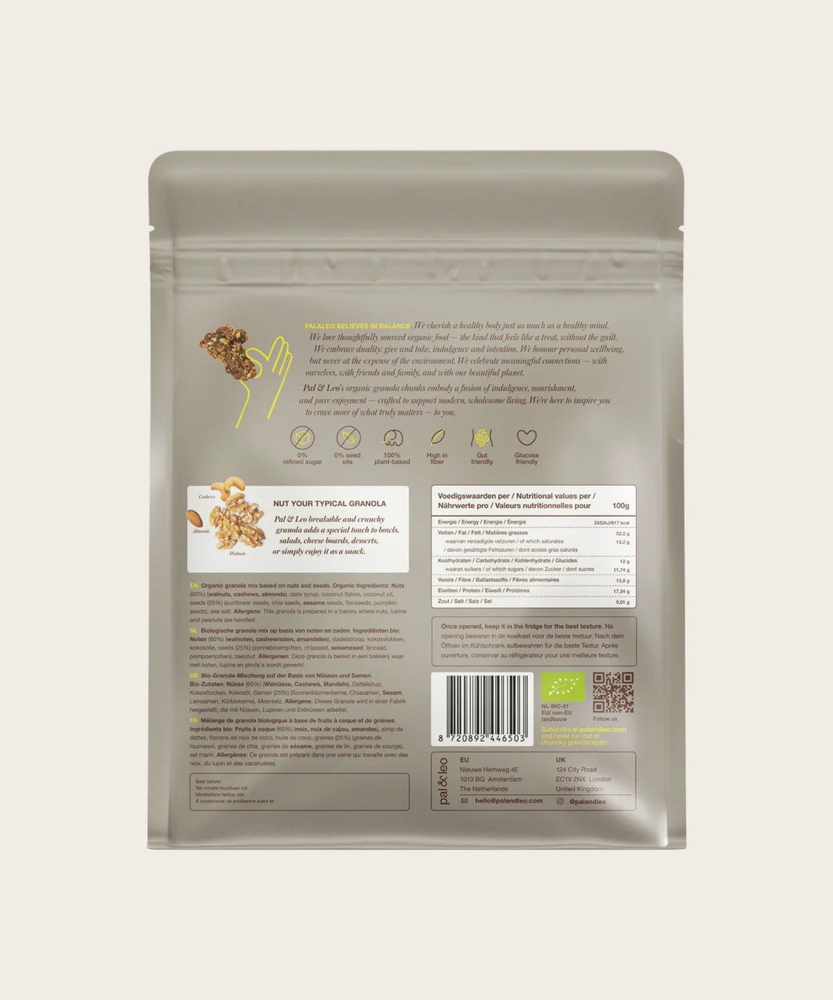 PAL & LEO Organic Granola Chunks - Classic