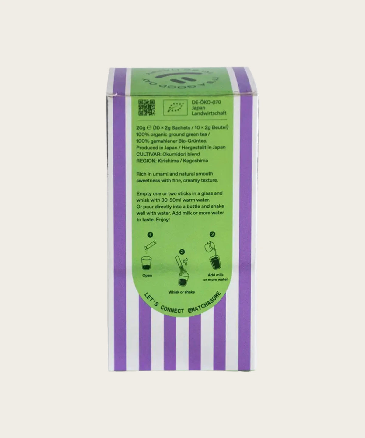 MATCHASOME Ceremonial Grade Matcha Single Serve Sticks