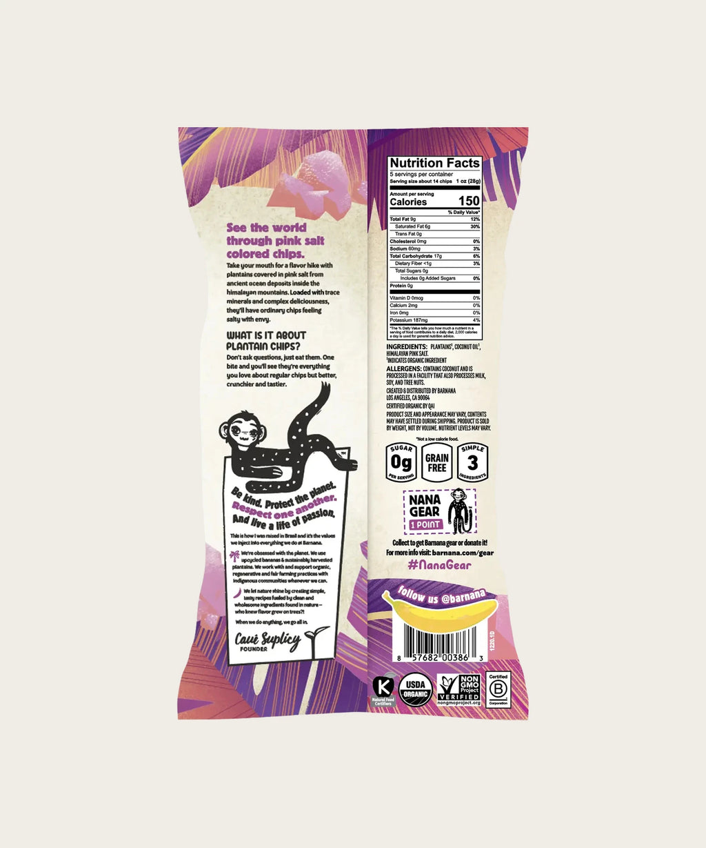 BARNANA Pink Salt Plantain Chips