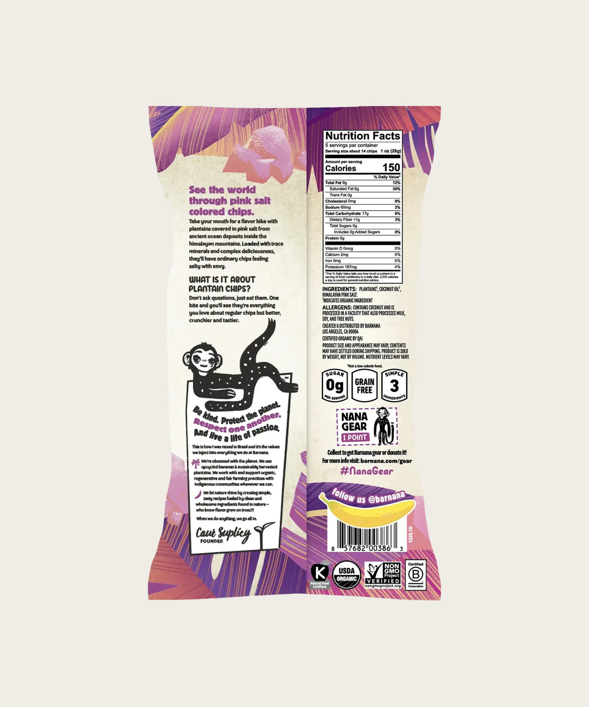 BARNANA Pink Salt Plantain Chips