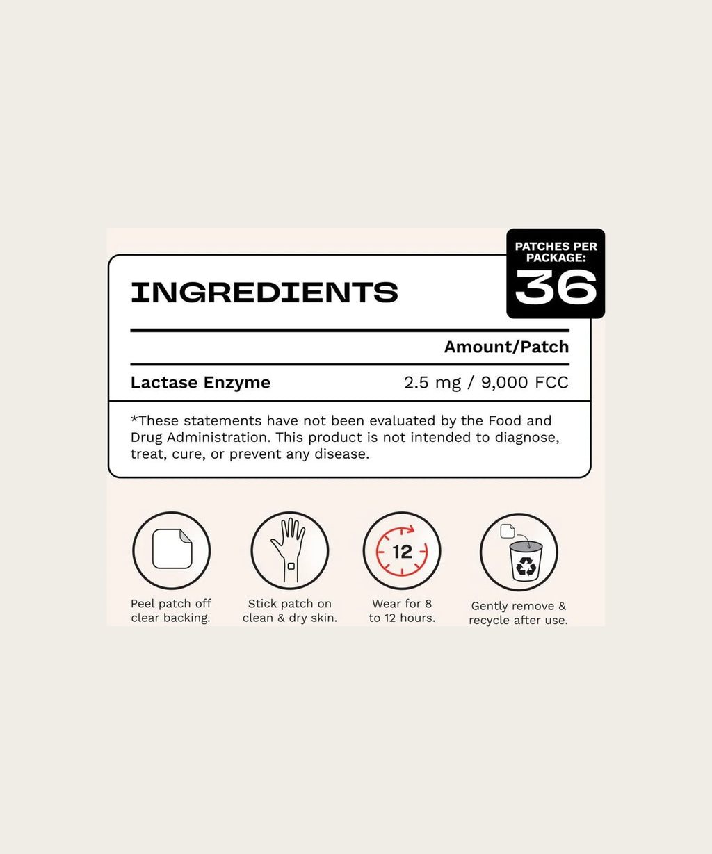 BARRIÈRE Dear Dairy Lactose Relief Patch