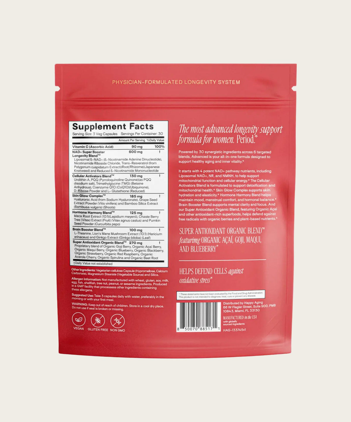 HAPPY AGING NAD+ Advanced Longevity Protocol