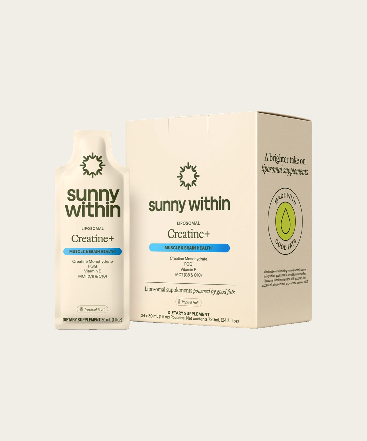 SUNNY WITHIN Creatine+, box of 24 liposomal pouches